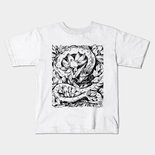 Sacred Lotus and Hidden Dragon Kids T-Shirt